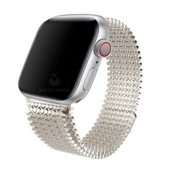 Imagem de Pulseira Dots Aço Magnética Imantada Compatível com Apple Watch