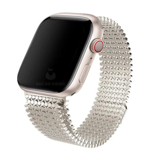 Imagem de Pulseira Dots Aço Magnética Imantada Compatível com Apple Watch