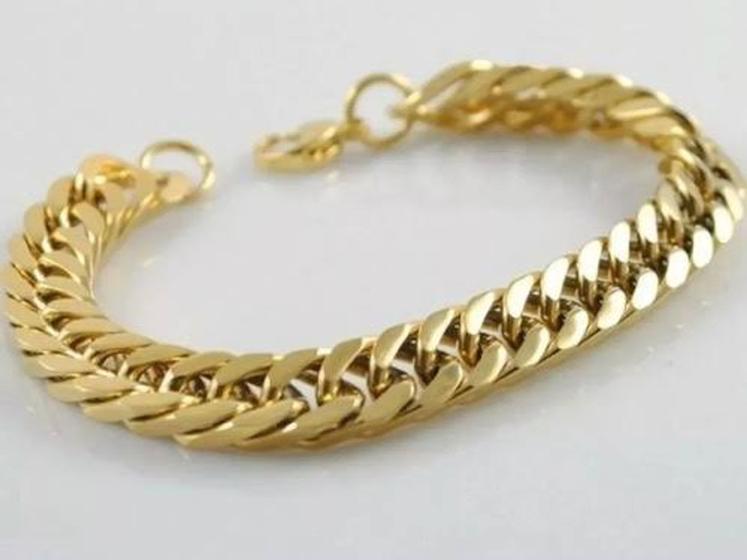 Imagem de Pulseira elo Grumet Banhada a ouro 18k