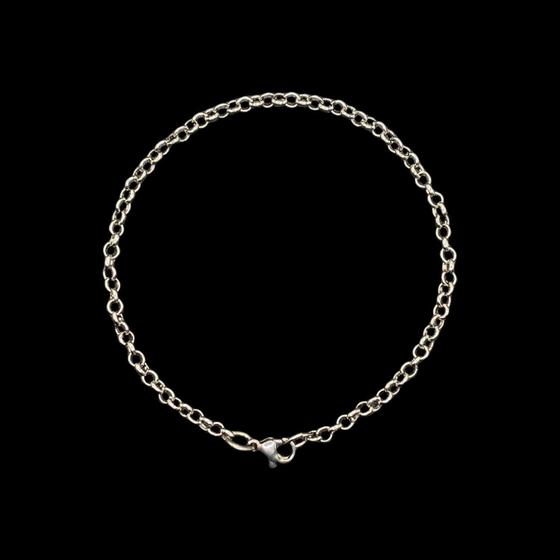 Imagem de PULSEIRA ELO PORTUGUÊS FECHO MOSQUETINHO - (3,2mm)  3,4G - 20cm - SILVER