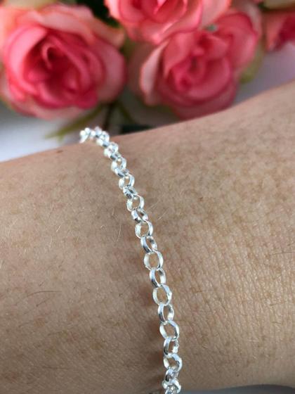 Pulseira Elo Português Grossa C/ Extensor Prata Legítima 925 Menor preço em Pulseira Elo Português Grossa C/ Extensor Prata Legítima 925
