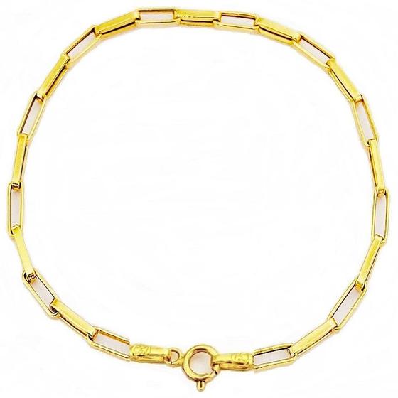 Imagem de Pulseira Elo Quadrado Masculina 19cm 1.5 grama em Ouro 18k