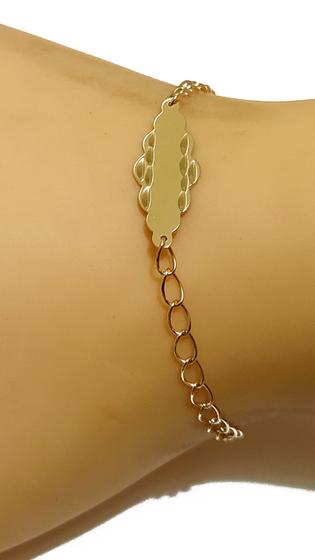 Imagem de Pulseira Em Ouro 18k 750 Melindrosa Nuvem Bebê 10 Cm