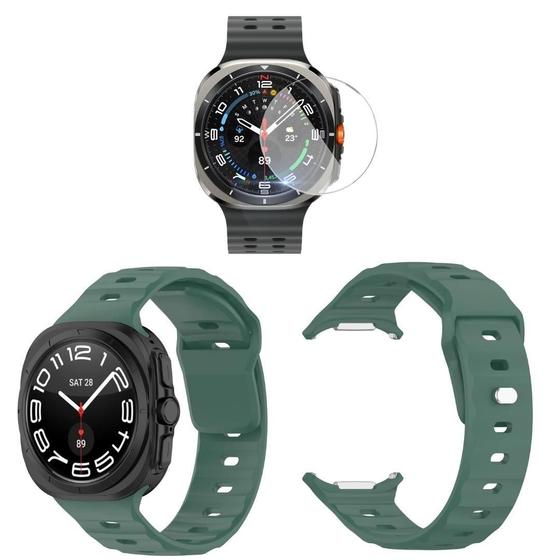 Imagem de Pulseira Encaixe Inox Para Galaxy Watch Ultra 47 + Película