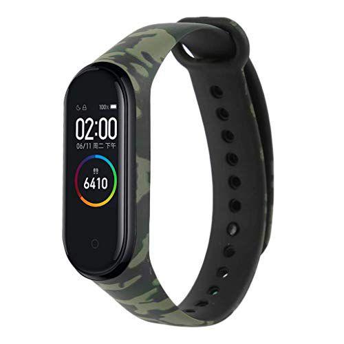 Pulseira extra compatível com mi band 3/4 - New version Camuflada verde Menor preço em Pulseira extra compatível com mi band 3/4 - New version Camuflada verde
