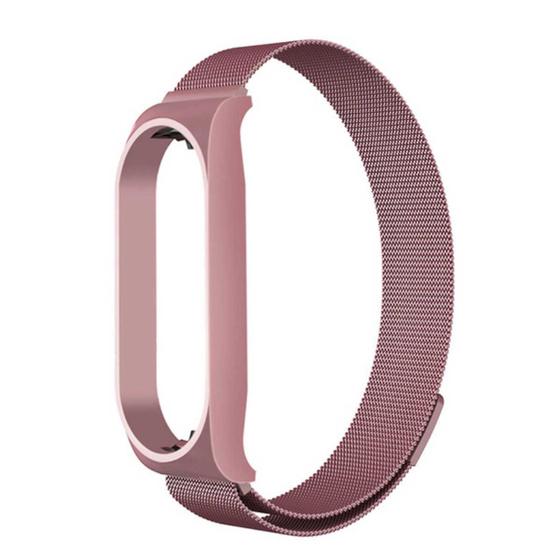 Imagem de Pulseira Extra Metal Milanes Regulável Compatível com Mi Band 7