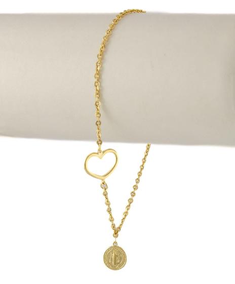 Imagem de Pulseira Feminina 2 Ouro 18k 750. Certificado de Garantia