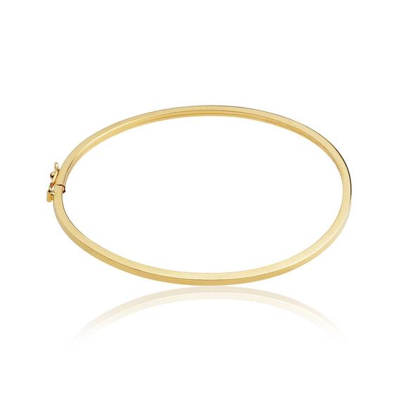 Imagem de Pulseira Feminina Bracelete Fio Quadrado Em Ouro 18k 2mm