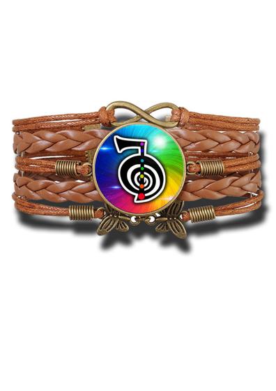 Imagem de Pulseira Feminina Cho Ku Rei Símbolo do Reiki Colorido Ajustável