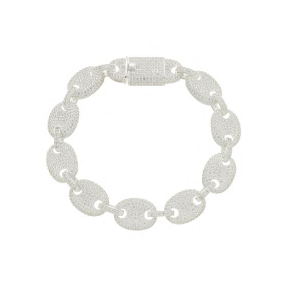 Imagem de Pulseira Feminina Cravejado Ice Cuban Bracelete De Prata 925