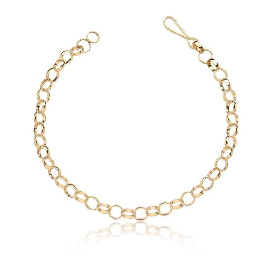 Imagem de Pulseira Feminina De Ouro Puro 18k Portuguesa 20 Cm