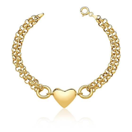 Imagem de Pulseira Feminina em Ouro 18K Portuguesa com Pingente