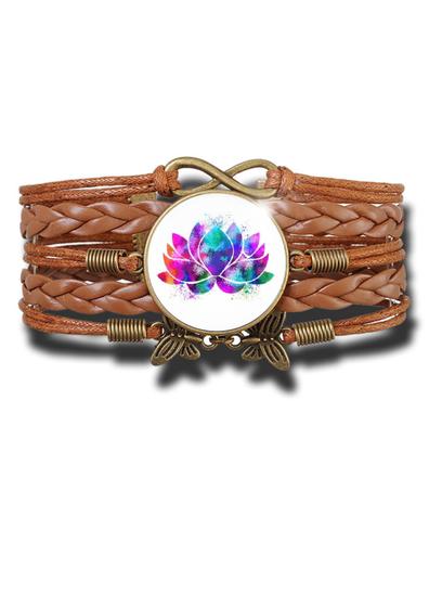 Imagem de Pulseira Feminina Flor de Lótus Ajustável