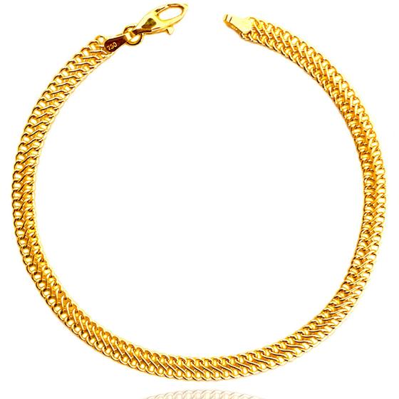 Imagem de Pulseira Feminina Lacraia 4,10mm Ouro 18k 750 Acompanha Estojo e Certificado