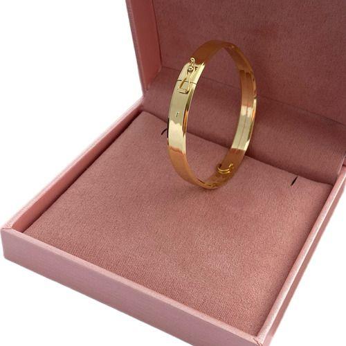 Imagem de Pulseira Feminina Ouro 18k 750 Bracelete 7mm 17cm