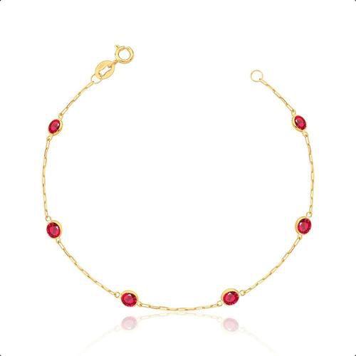 Imagem de Pulseira Feminina Ouro 18k Com Zircônias 4mm