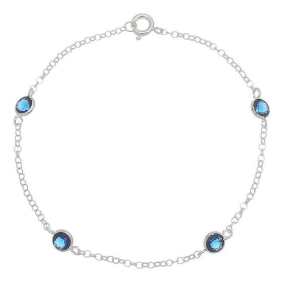 Imagem de Pulseira Feminina Prata 925 ul Com Pedra Zircônia Charme