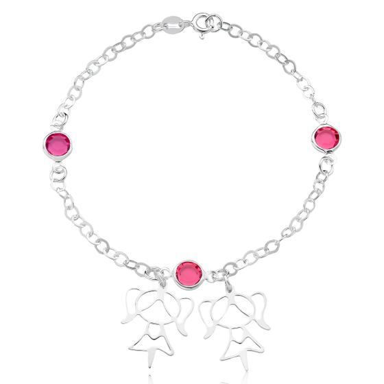 Imagem de Pulseira Filhas Meninas Prata 925