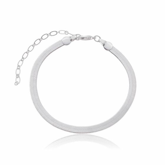 Imagem de Pulseira Fita Banhado a Prata (SEMIJOIA)