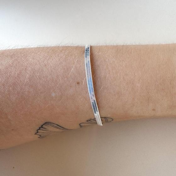 Imagem de Pulseira Fita Folheada a Prata