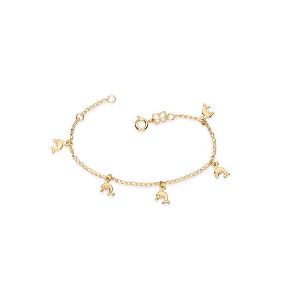 Imagem de Pulseira folheada a ouro com golfinhos  550600 Rommanel