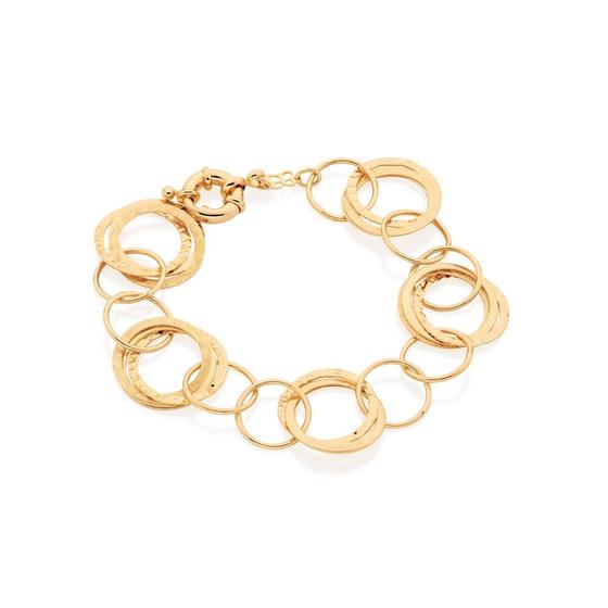 Imagem de Pulseira formada por circulos rommanel feminina mede 22 cm 550788