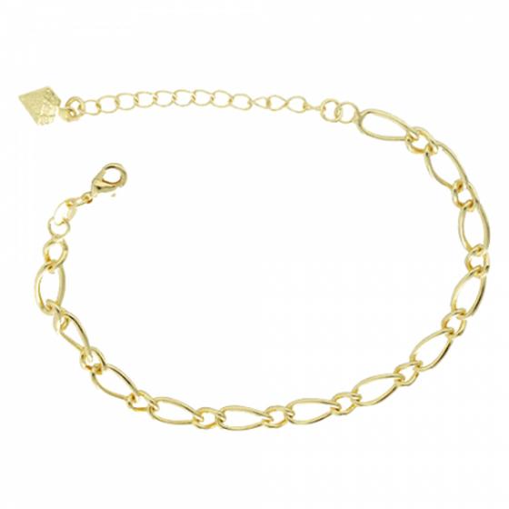 Imagem de Pulseira Grossa Com Elos PRI Style Folheada A Ouro 18K Antialérgica