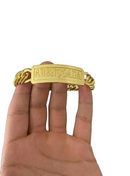 Imagem de Pulseira Grumet 13Mm Abençoada - Banhado A Ouro 18K