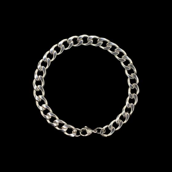 Imagem de PULSEIRA GRUMET FECHO MOSQUETINHO - (8,3mm)  20,8G - 21cm  SILVER