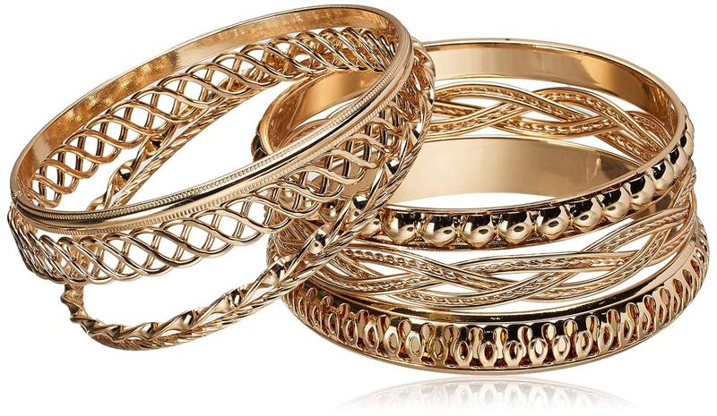 Imagem de Pulseira GUESS Basic Gold - Conjunto com 7 Metais Mistos