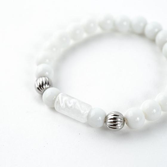 Imagem de Pulseira Iansã Balé Firma Cristal Branco e Silicone