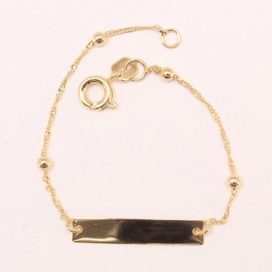 Pulseira Infantil Banhada a Ouro 18K Menor preço em Pulseira Infantil Banhada a Ouro 18K