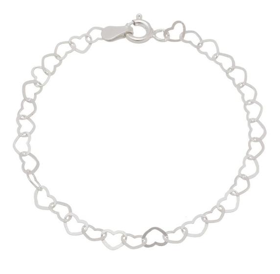 Imagem de Pulseira Infantil Bebê Sem Chapinha Prata 925 15cm Regulável