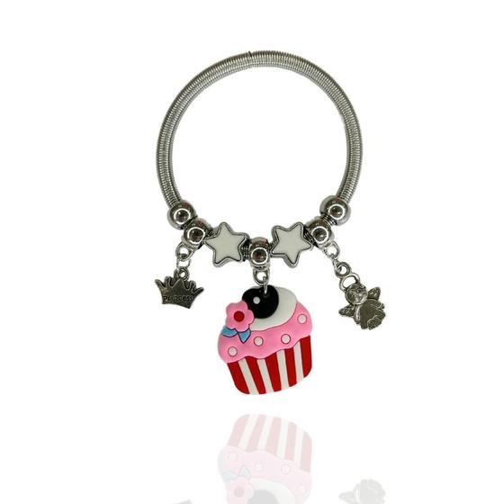 Imagem de Pulseira Infantil com Berloques Cupcake Bijoux Miçanguinha