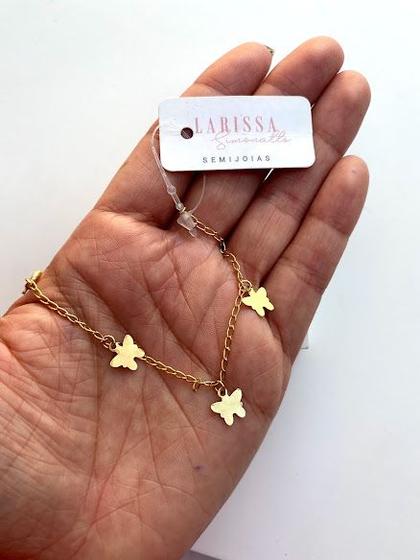 Imagem de Pulseira Infantil com Pingente de Borboleta - Semijoias