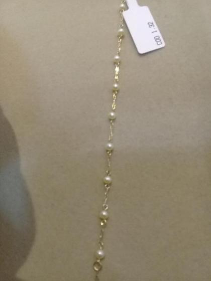 Imagem de Pulseira Infantil CrianÃa Com PÃrolas Em Ouro 18k