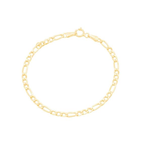 Imagem de Pulseira Infantil em Ouro 18K Elos 3x1 - AU11744