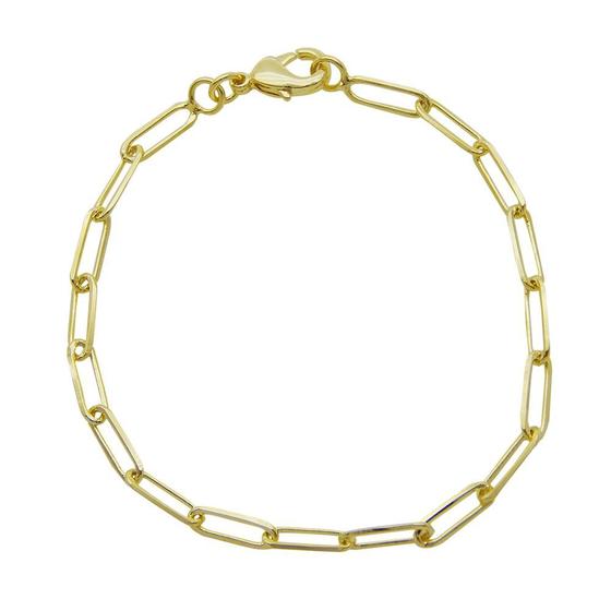 Pulseira Infantil Masculina Folheada a Ouro 18k Facetada Menor preço em Pulseira Infantil Masculina Folheada a Ouro 18k Facetada