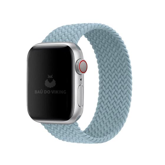 Imagem de Pulseira Loop Solo Trançada Azul Cerúleo Compatível Com Apple Watch