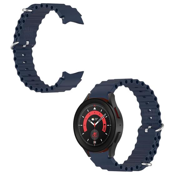Imagem de Pulseira Macia Ondas Compatível Com Galaxy Watch 5 pro 45mm