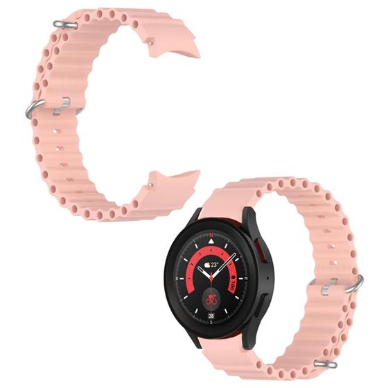 Imagem de Pulseira Macia Ondas Compatível Com Galaxy Watch 5 pro 45mm