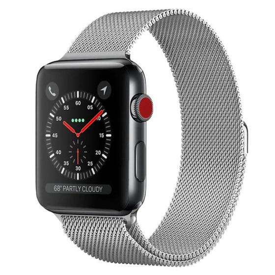 Imagem de Pulseira Magnética Aço Milanes 45mm Compatível Apple Watch Series 7
