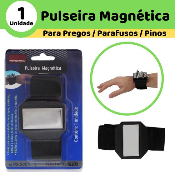 Imagem de Pulseira Magnética Bracelete Imã Imantada Para Pequeno Objetos Metais - PS-5004