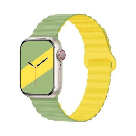 Imagem de Pulseira Magnética Universal de Silicone para Apple Watch Série 4, 5, 6, 7, 8 e SE