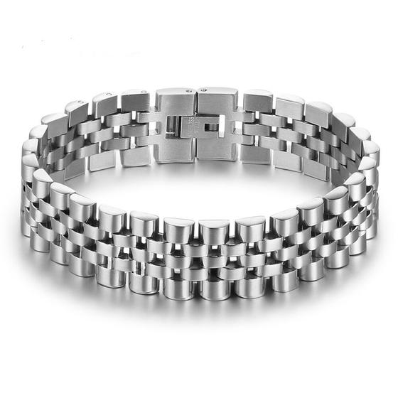 Imagem de Pulseira Masculina Aço Bracelete Design Luxo