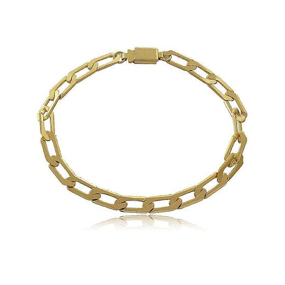 Imagem de Pulseira Masculina Banhada Ouro 18K 6Mm Para Homem