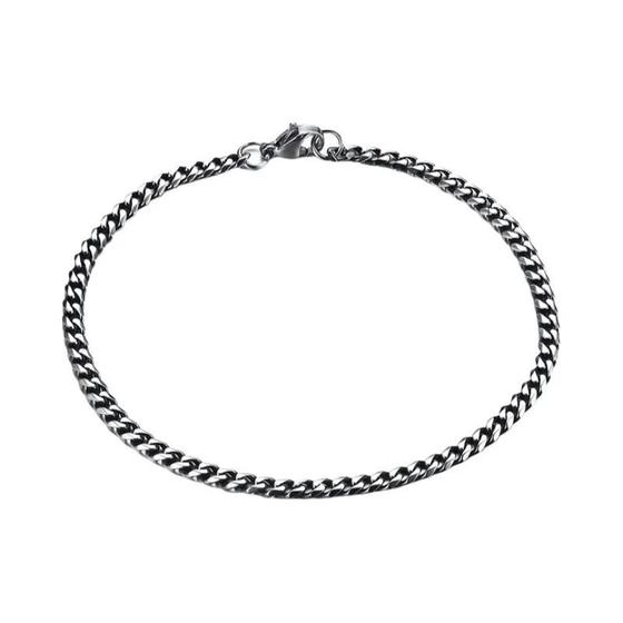 Imagem de Pulseira Masculina de Aço Inoxidável - Corrente Miami Curb (3-11mm) - Estilo Robusto