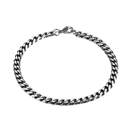 Imagem de Pulseira masculina de corrente robusta Miami Curb de 3-11 mm em aço inoxidável com elo cubano punk