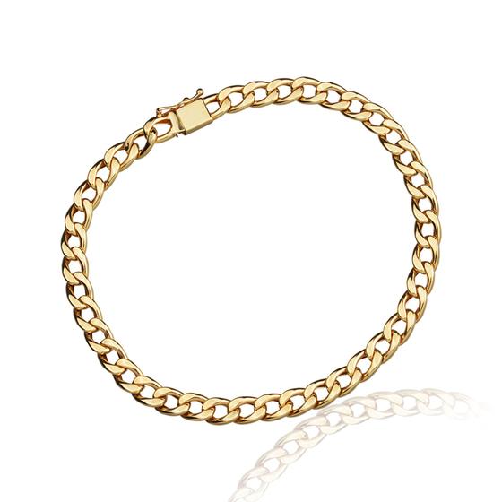 Imagem de Pulseira Masculina de Ouro 18k Grumet Fecho Gaveta 5,60mm