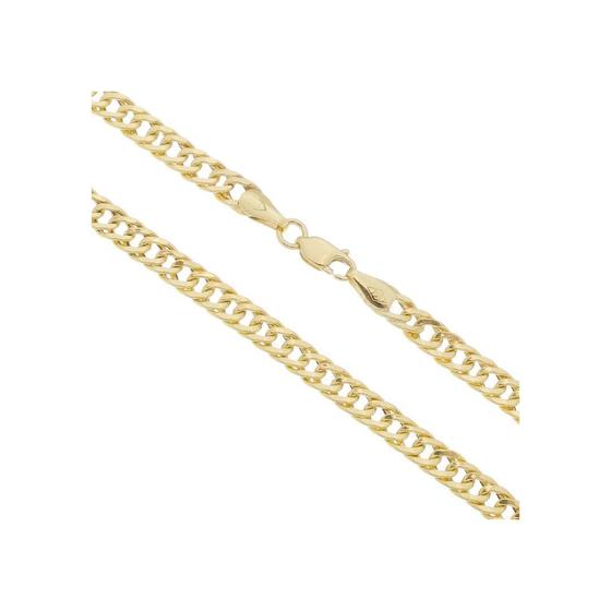 Imagem de Pulseira Masculina Elo Duplo Grossa Ouro 18k 750
